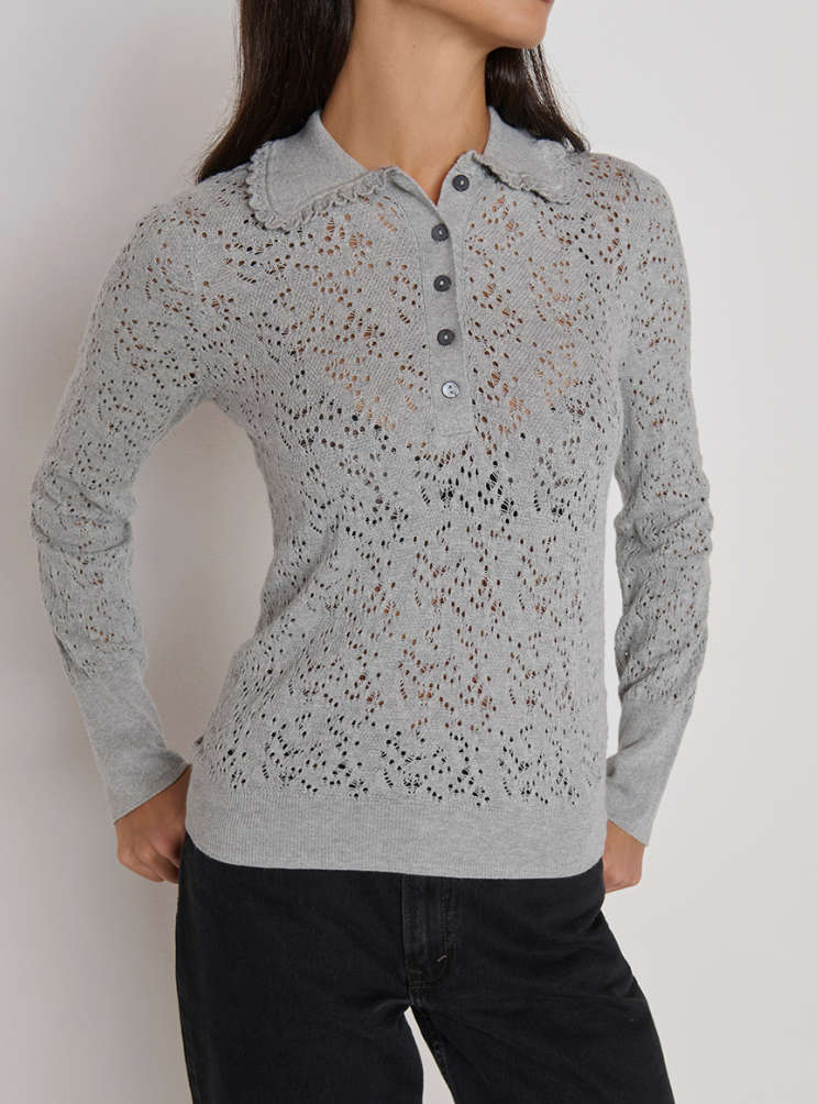 NATION CHLOE LACE SWEATER