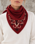 MAISON LECOMTE FLAMENT TRIANGLE MERINOS BANDANA