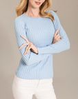 ALASHAN CASHMERE COTTON CASHMERE BLAIR RIB CREW