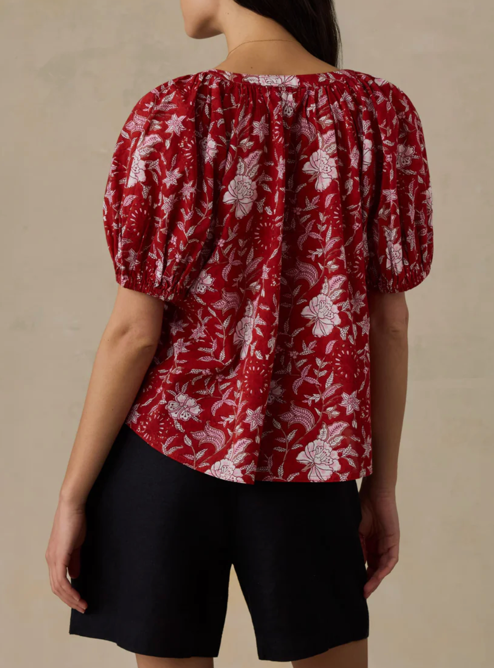 FAHERTY VOILE LETTIE TOP