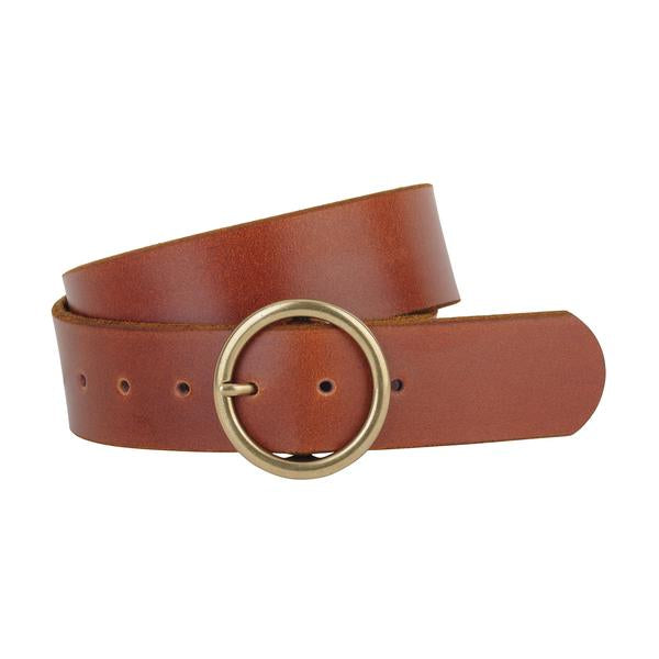 MOST WANTED USA WIDE RING BUCKLE LEATHER BELT