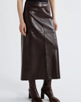 AGOLDE HIKSON RECYCLED LEATHER SKIRT