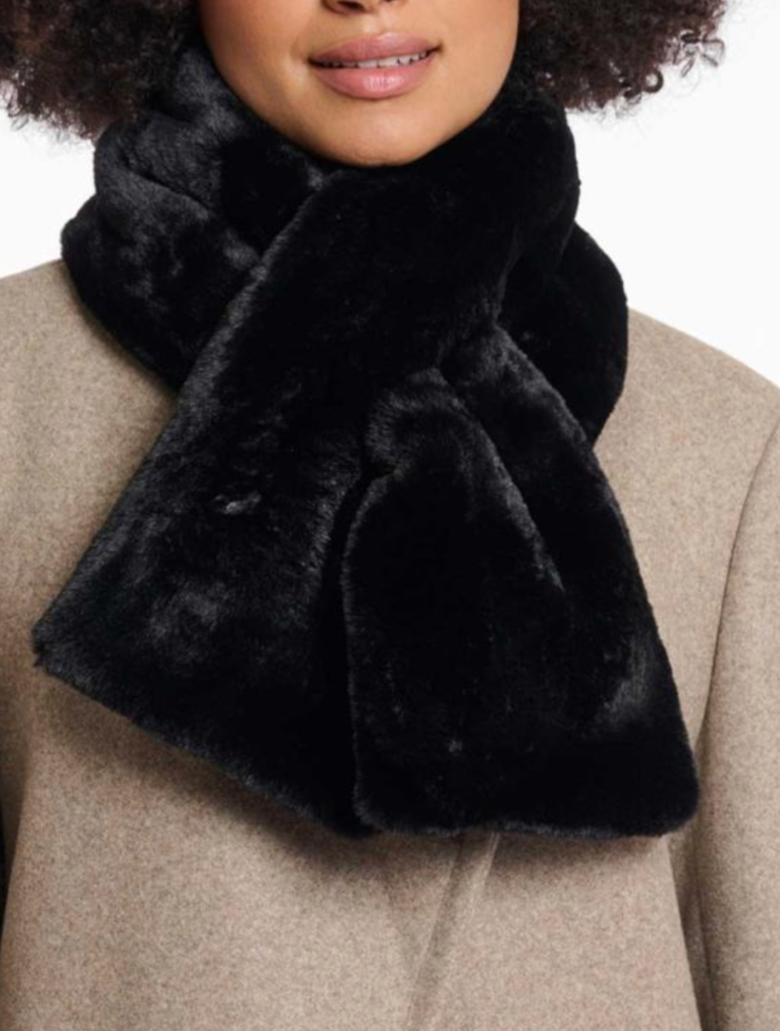 RINO &amp; PELLE STIP FAUX FUR SCARF