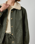 LILLA P WASHED TWILL PLEAT BACK JACKET
