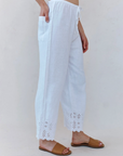 BELLA DAHL BEACH CROP WITH EMBROIDERED HEM