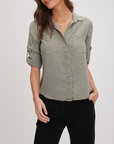 BELLA DAHL SPLIT BACK BUTTON DOWN