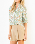 THML LENA 3/4 SLEEVE COLLAR BLOUSE