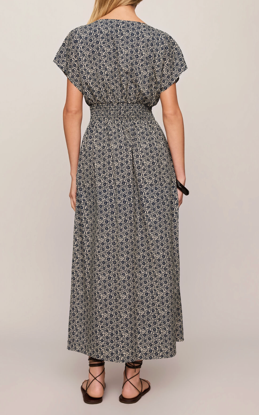 Z SUPPLY SANNA IRIS FLORAL MIDI DRESS