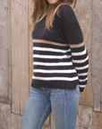 WOODEN SHIPS KATE STRIPED CREW CHUNKY