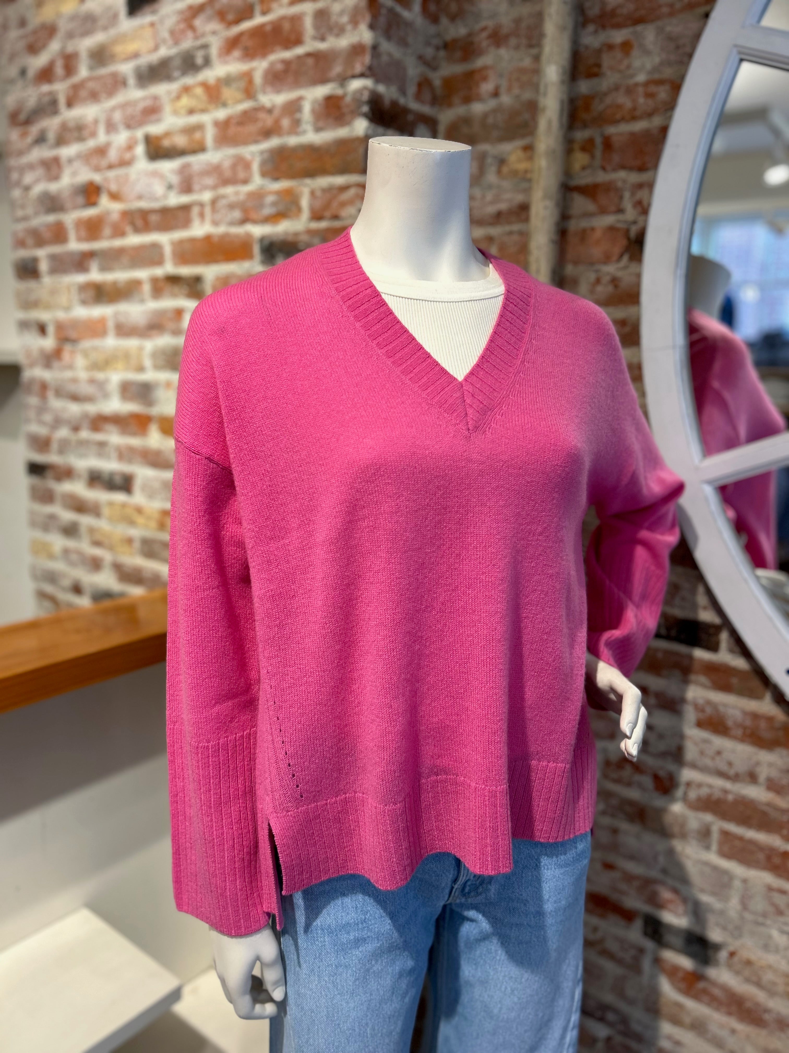 ALASHAN CASHMERE DEVIN HI LOW V NECK