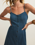 Z SUPPLY ANGEL EYES DENIM MINI DRESS