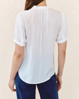 BELLA DAHL SHORT SLEEVE PINTUCK SHIRT