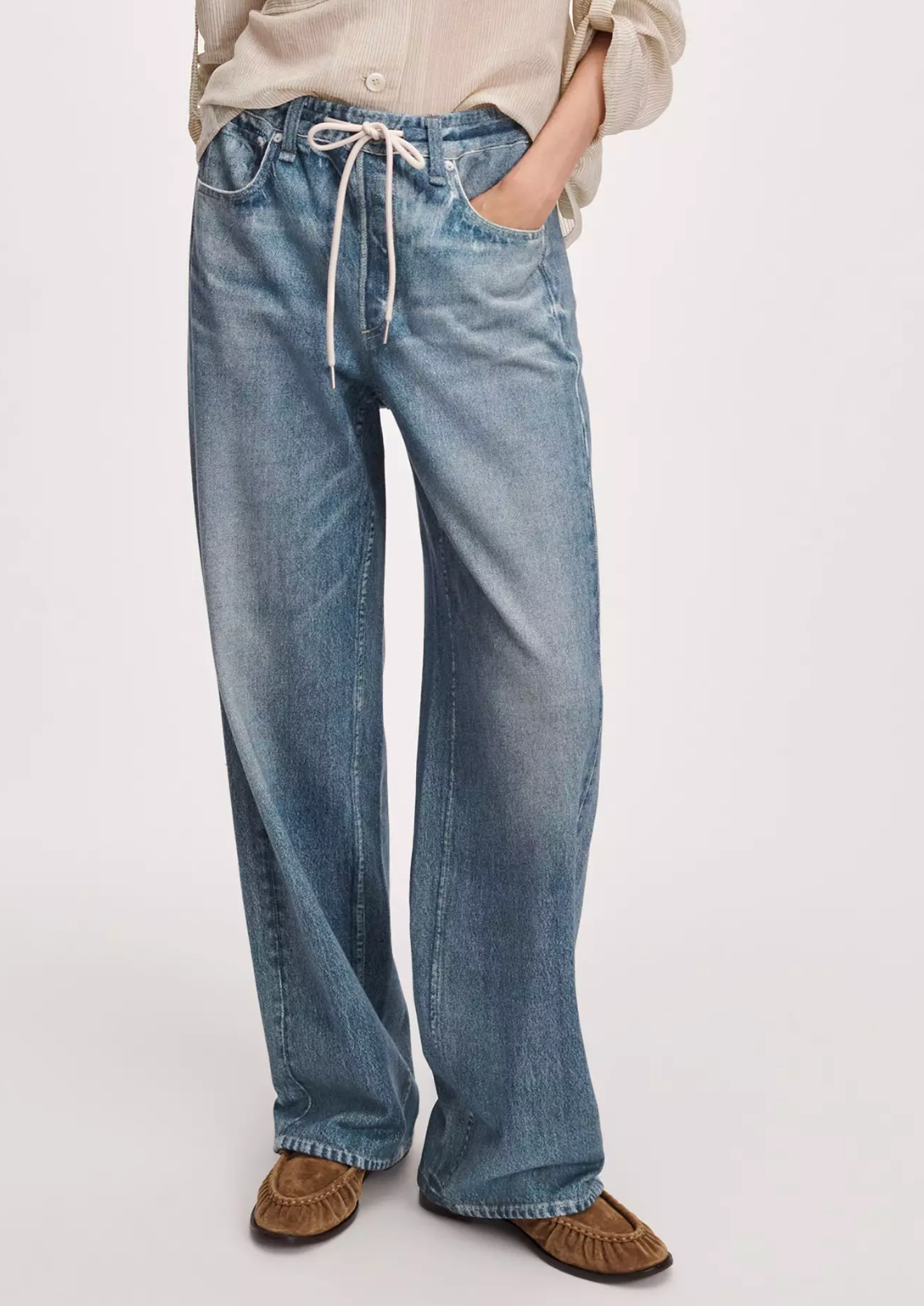 RAG &amp; BONE RB MIRAMAR DRAWSTRING WIDE-LEG PANT