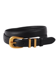 MOST WANTED USA QUIET CURVE LEATHER BELT W/ METAL