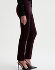 AG MARI MID-RISE SLIM STRAIGHT VELVET