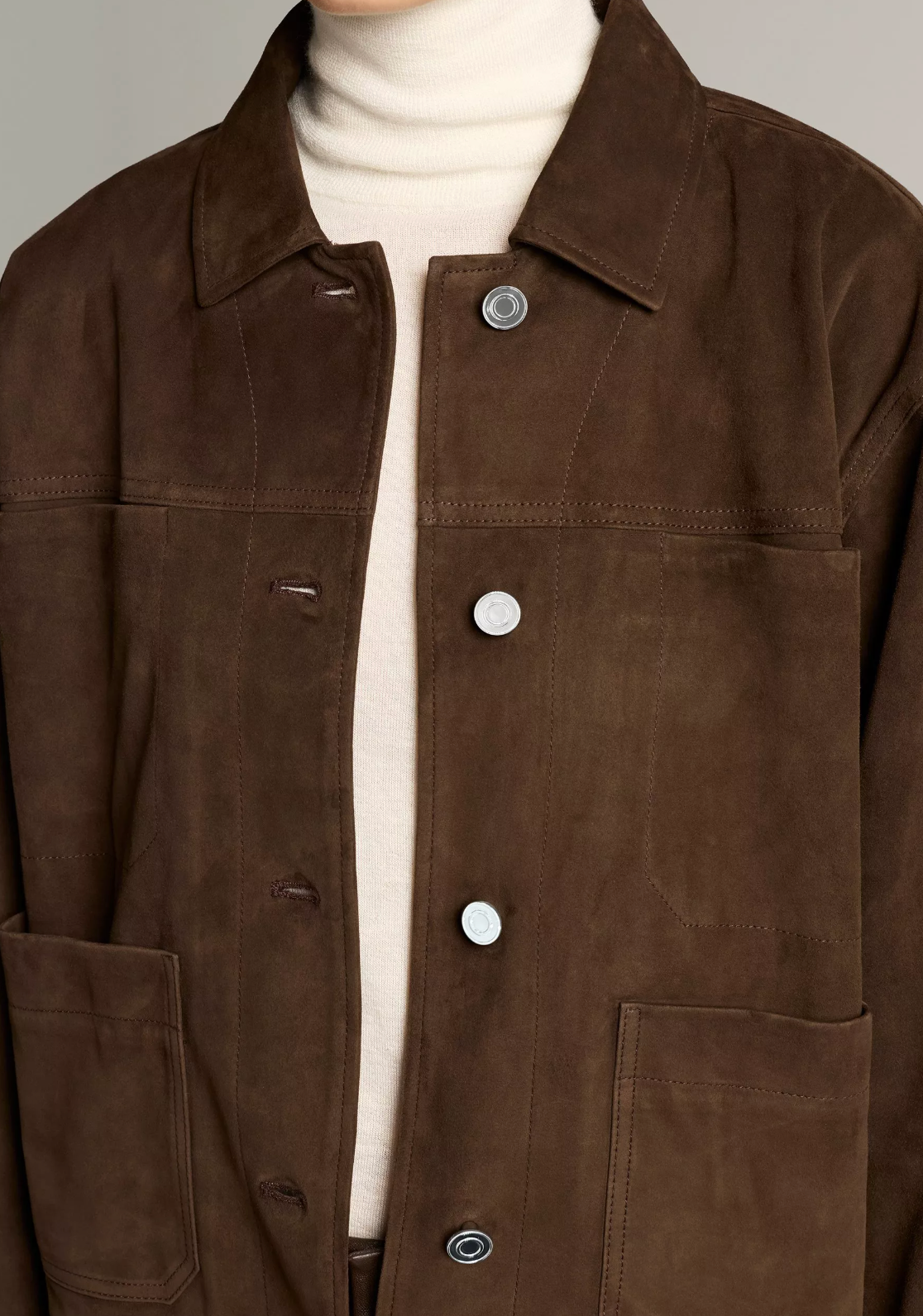 VINCE SUEDE TRUCKER JACKET