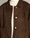 VINCE SUEDE TRUCKER JACKET