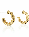 ELLI PARR GOLD BRAIDED HOOPS