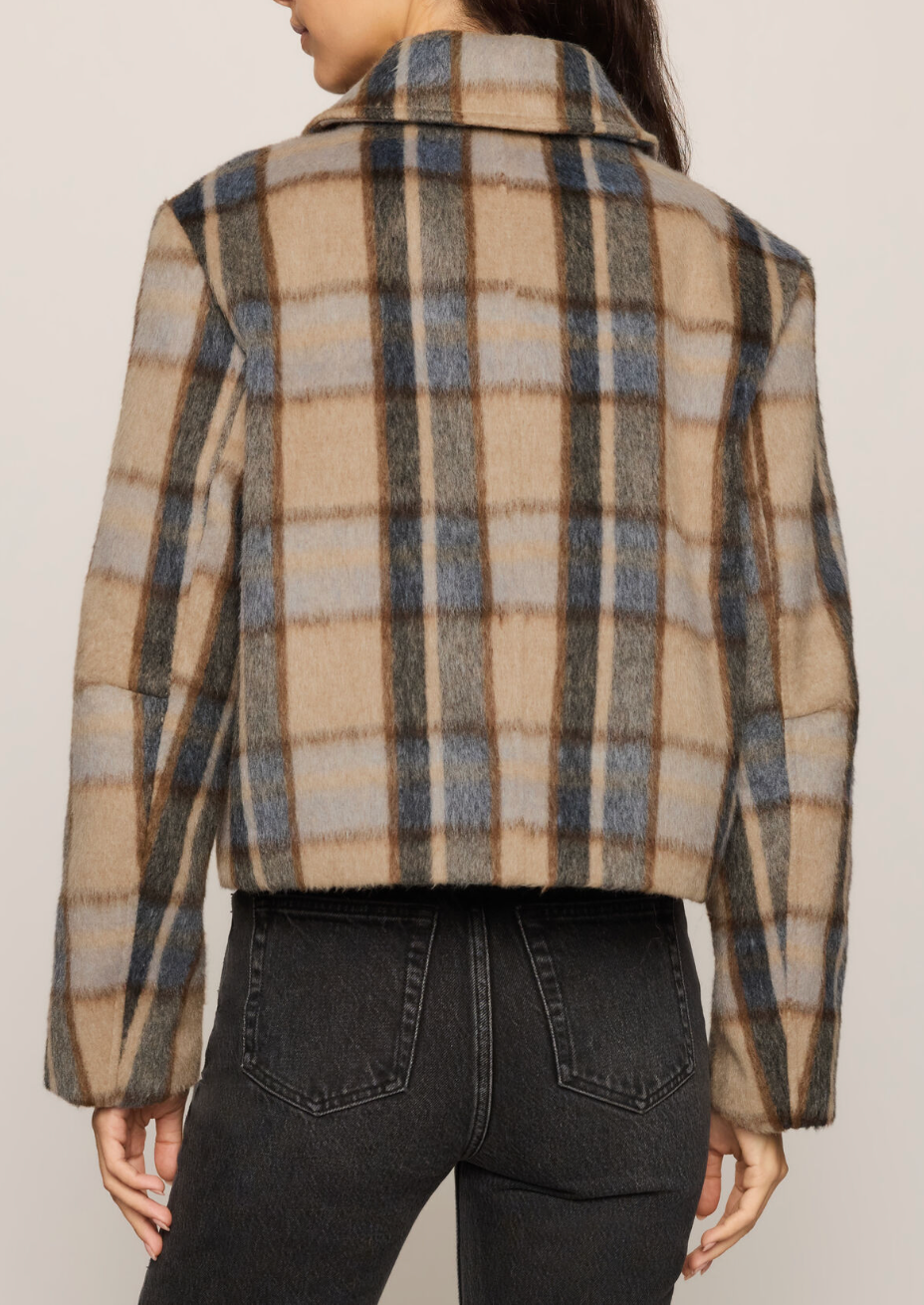 Z SUPPLY PETRA PLAID SHRUNKEN JACKET