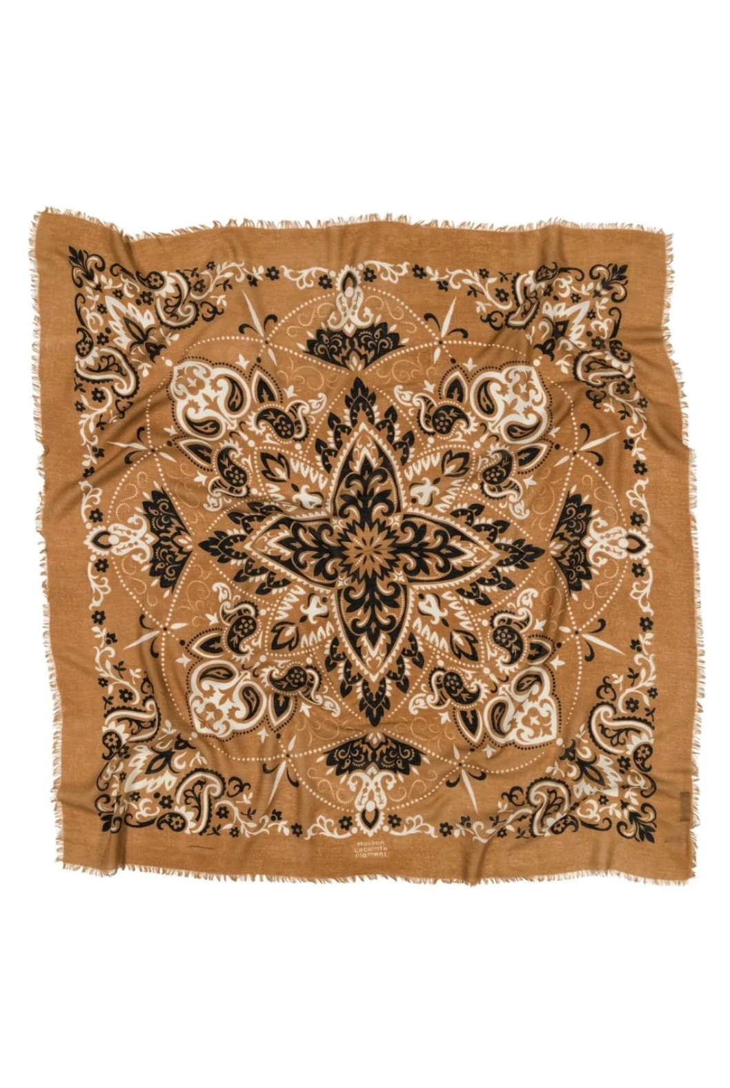MAISON LECOMTE FLAMENT WOOL &amp; CASHMERE BANDANA SCARF
