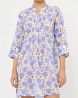 OLIPHANT 3/4 SLEEVE PINTUCK DRESS