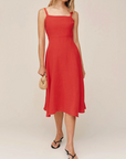BELLA DAHL APRON MIDI DRESS