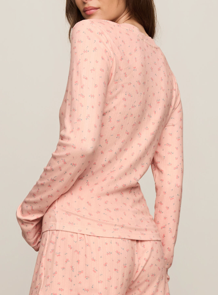 Z SUPPLY BETTER OFF DITSY LS TOP