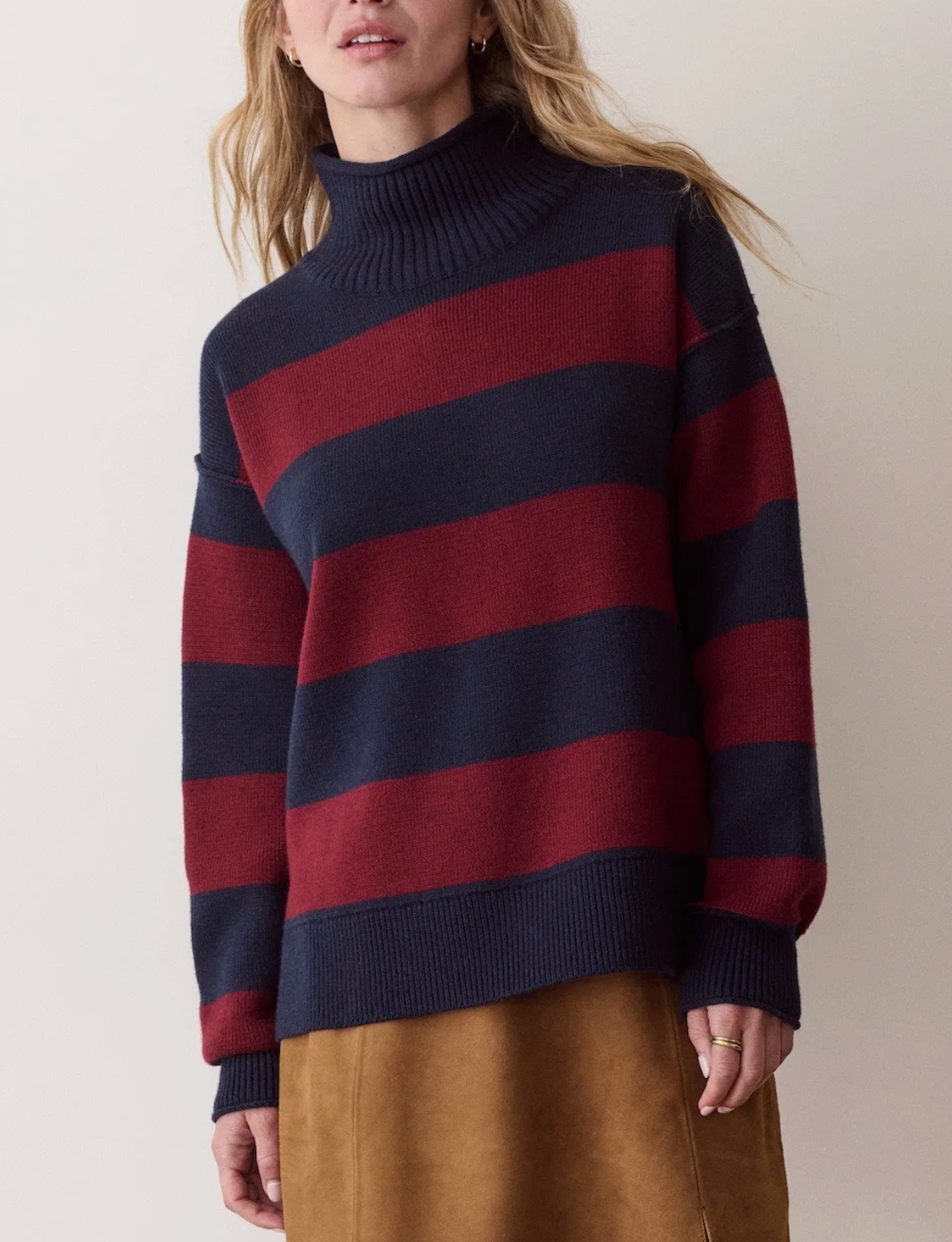 MARINE LAYER MID GAUGE RUGBY ROLLNECK