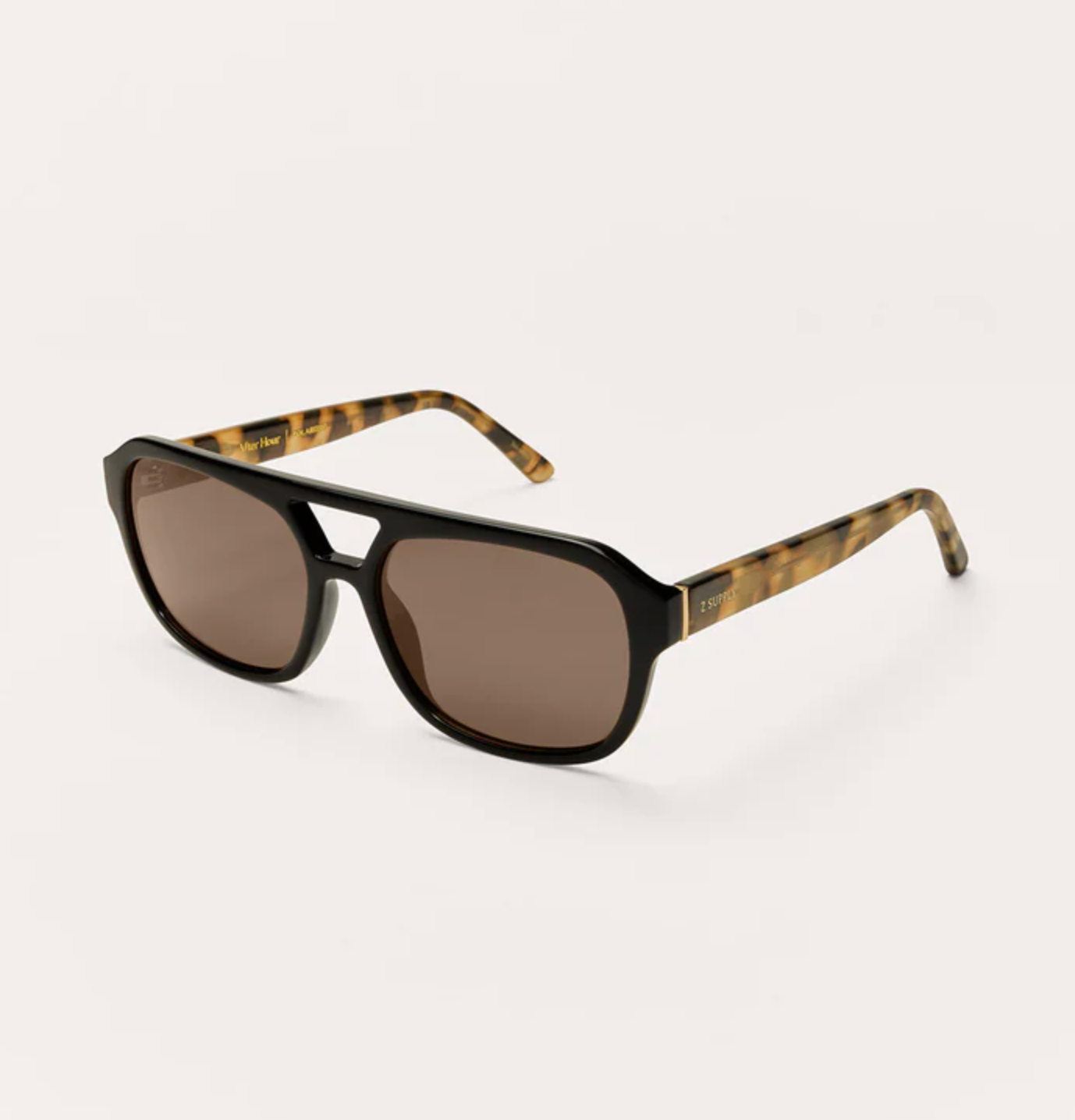 Z SUPPLY AFTER HOURS SUNGLASSES - BLACK TORT/BROWN