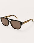 Z SUPPLY AFTER HOURS SUNGLASSES - BLACK TORT/BROWN