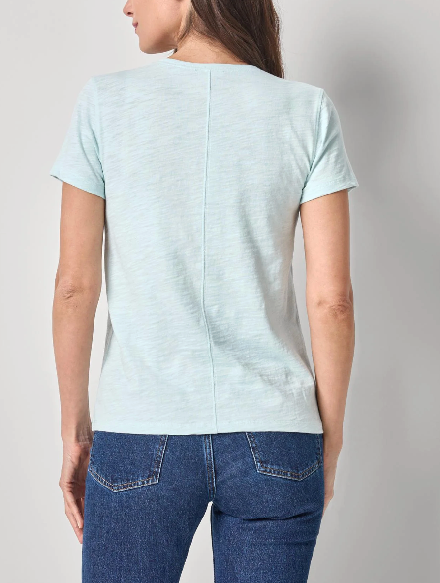 LILLA P S/S BACK SEAM V NECK TEE