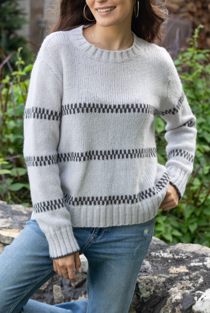 WOODEN SHIPS ELLA STRIPED CREW CHUNKY
