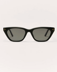 Z SUPPLY MIDNITE SUNGLASSES - POLISHED BLACK/GREY