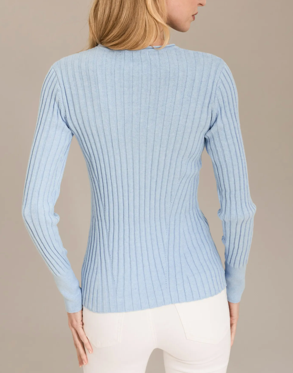 ALASHAN CASHMERE COTTON CASHMERE BLAIR RIB CREW