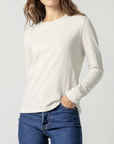 LILLA P BACK SEAM LONG SLEEVE CREW NECK