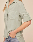 BELLA DAHL SPLIT BACK BUTTON DOWN