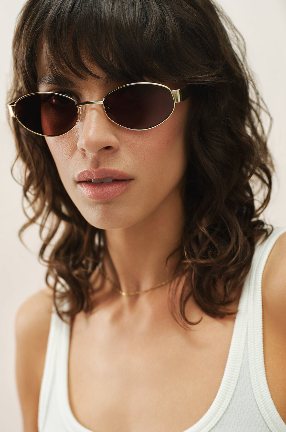 Z SUPPLY PALISADES SUNGLASSES - SATIN GOLD/BROWN