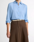 VINCE L/S BUTTON DOWN BLOUSE