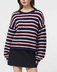 FRENCH CONNECTION CHUNKY ALPACA CREW NECK PULLOVER