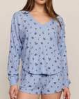 Z SUPPLY FLORAL THERMAL LONG SLEEVE
