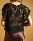 MIOU MUSE LACE SCALLOPED TOP