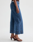 AG SAIGE MID RISE WIDE LEG CROP MALBEC