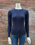 ALASHAN CASHMERE COTTON CASHMERE BLAIR RIB CREW