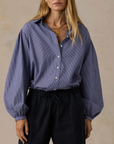 FAHERTY COASTAL POPLIN SUKI BLOUSE