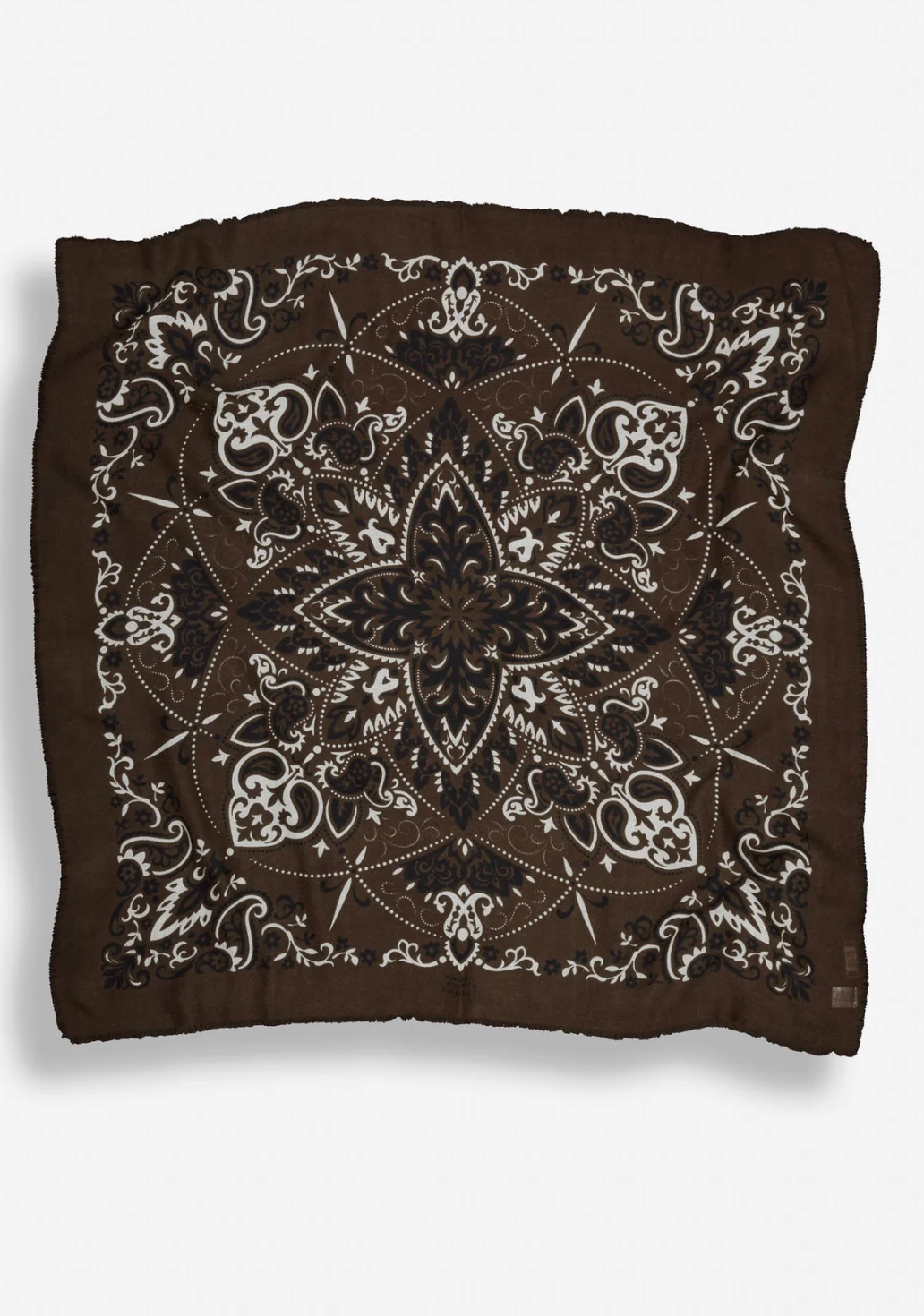MAISON LECOMTE FLAMENT WOOL &amp; CASHMERE BANDANA SCARF