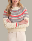 525 AMERICA AYANA CABLE PULLOVER WITH PATTERN YOKE
