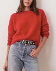 MARINE LAYER EYELASH CROPPED CREWNECK SWEATER