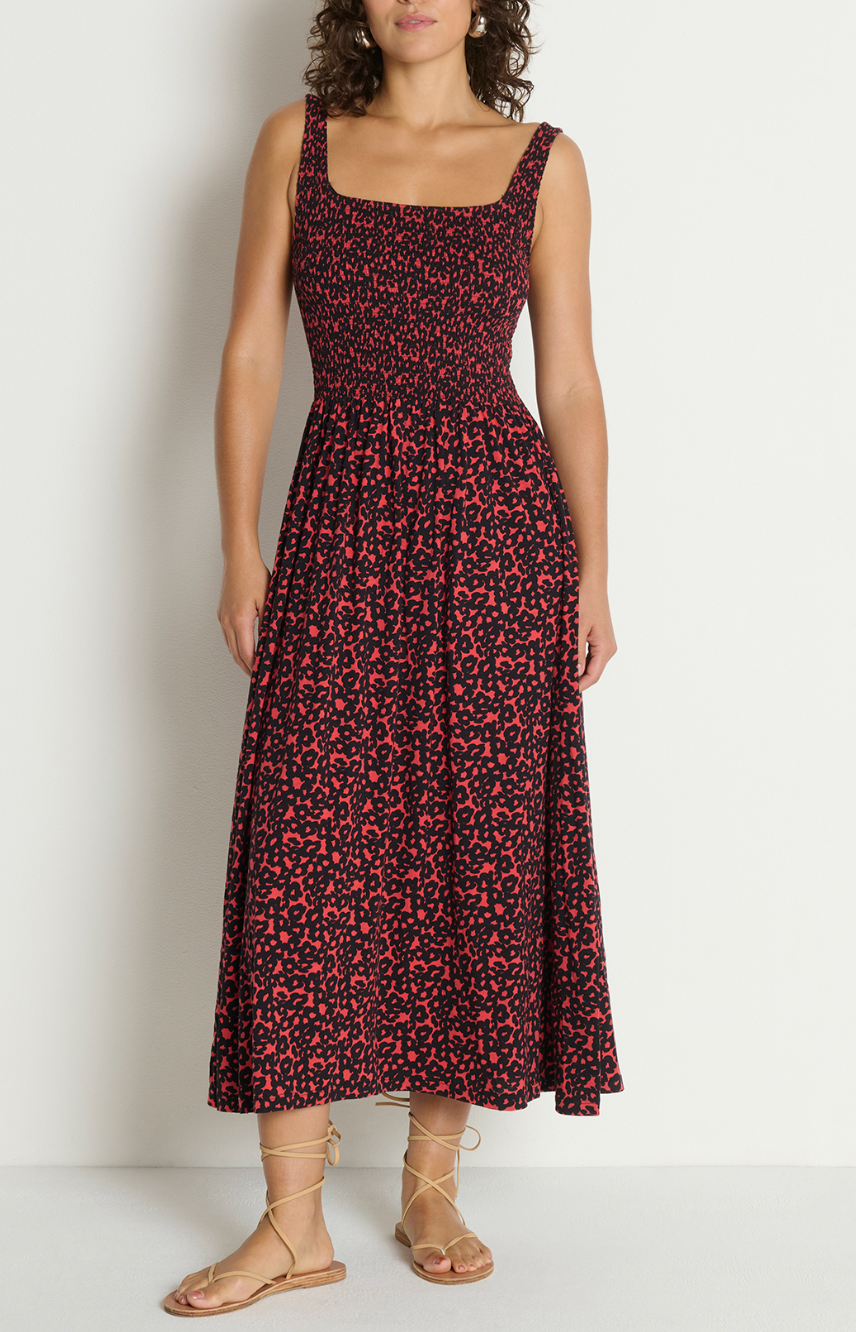 NATION ADELINE MIDI DRESS