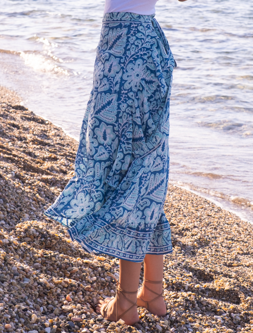 BELL WRAP MAXI SKIRT