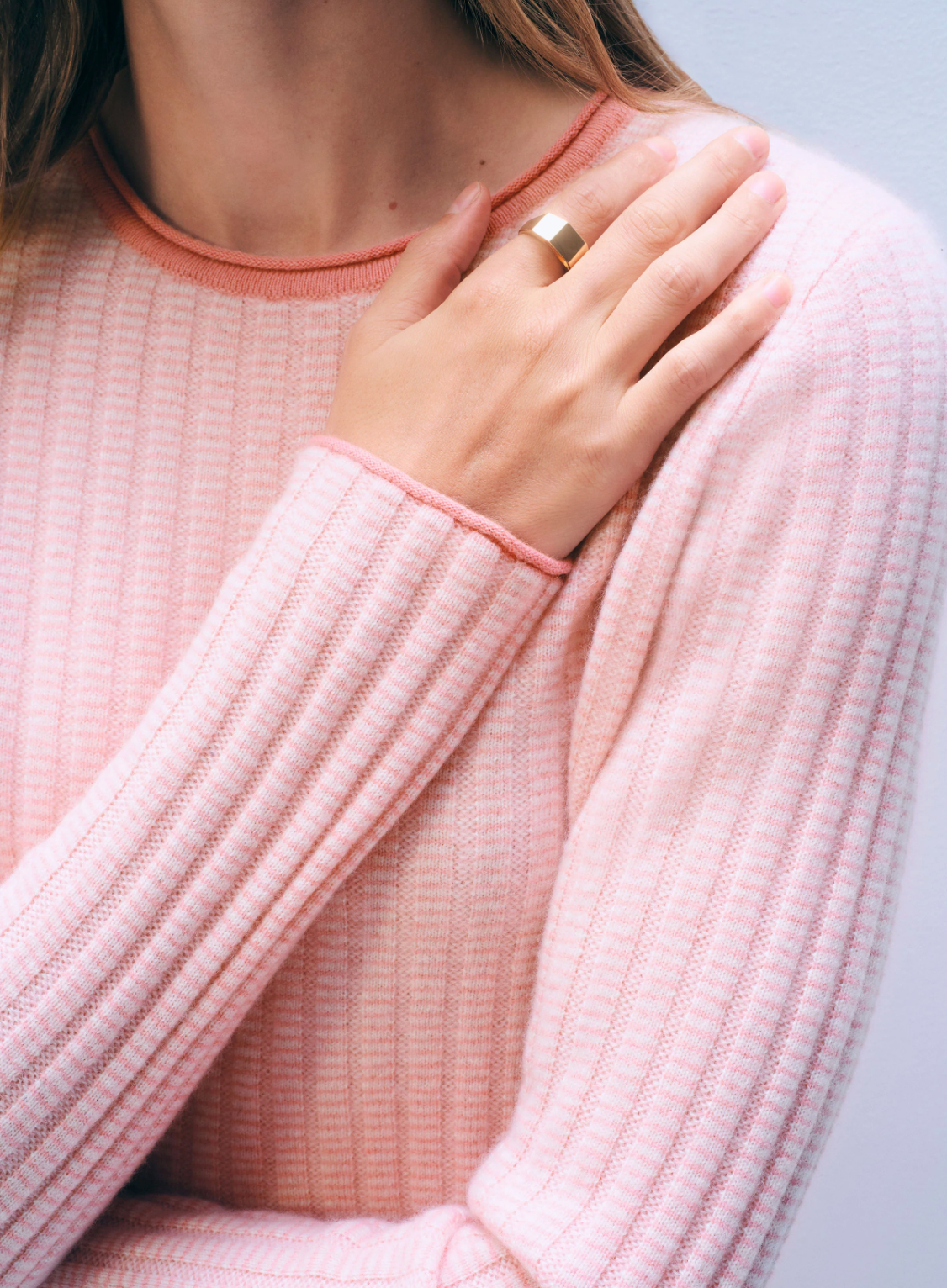 WHITE + WARREN CASHMERE TEXTURED CREWNECK